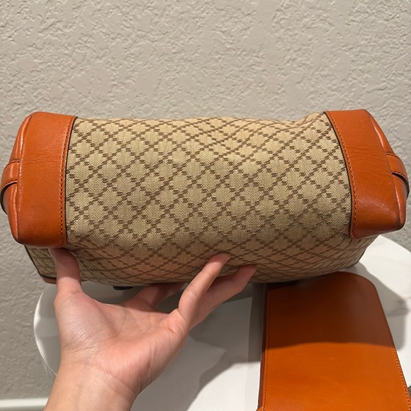 GUCCI with pouch Diamante Craft Hand Tote Bag Canvas Leather Beige - Picture 13 of 15